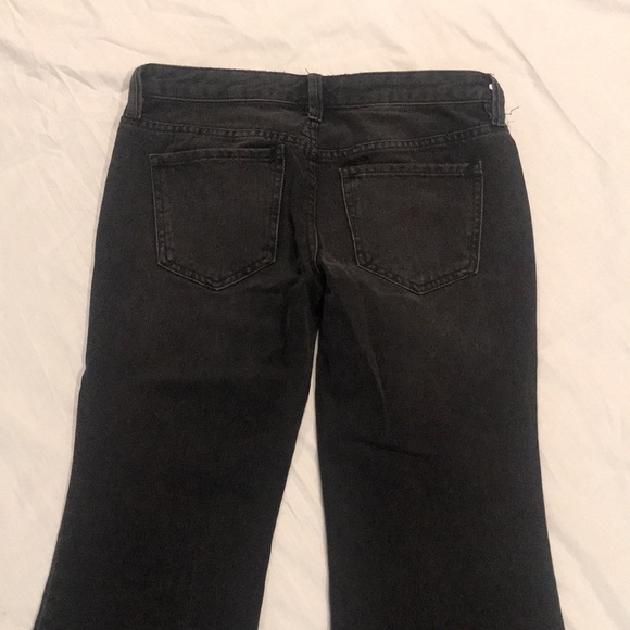 We The Free by Free People Black Flare Jeans Fringe Bottom 25 - Picture 13 of 15
